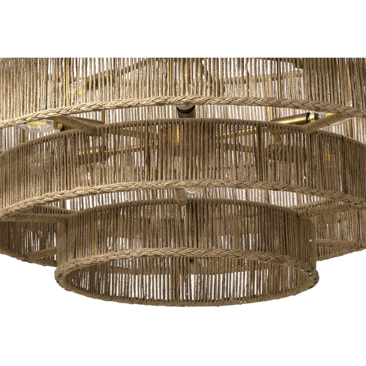 Lumina LED Natural Jute Chandelier Ceiling Light